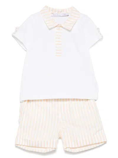 Patachou Babies' Cotton Short Set In White