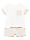 Patachou Cotton Shorts Set In 中性色