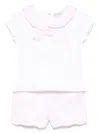 Patachou Cotton Shorts Set In White