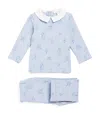 Patachou Cotton Top And Trousers Set In Blue