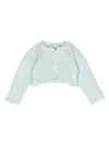 Patachou Crochet-knit Button-up Cardigan In 蓝色
