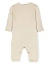 Patachou Crochet-knit Cotton Romper In Neutrals