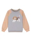 Patachou Dog-embroidered Sweatshirt In Grey