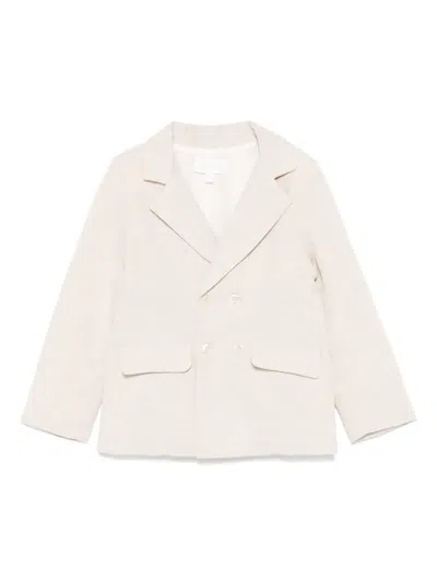 Patachou Kids' Double-breasted Blazer In Neutrals