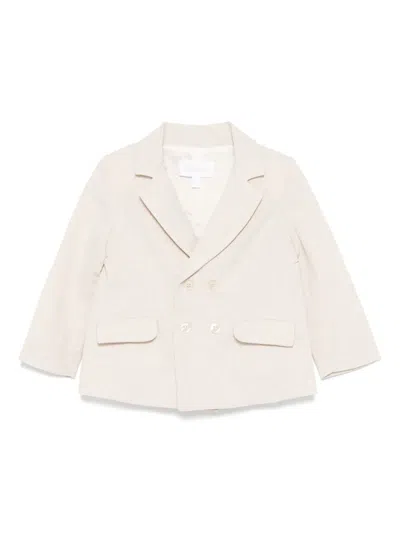 Patachou Babies' Double-breasted Blazer In Neutrals