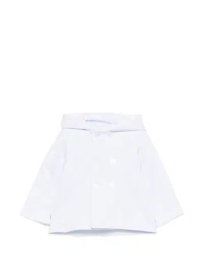Patachou Babies' Double-breasted Hooded Jacket In White