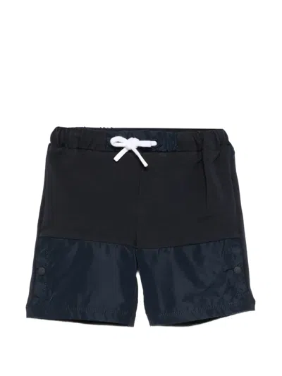 Patachou Kids' Drawstring Panelled Shorts In Blue
