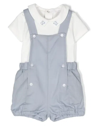 Patachou Babies' Dungarees Shorts Set In Blue