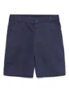 Patachou Linen-cotton Shorts In Blue