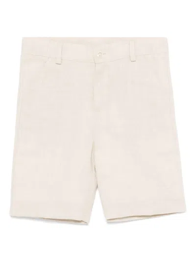 Patachou Kids' Elasticated-waist Bermuda Shorts In Neutrals