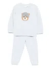 Patachou Embroidered-bear Tracksuit (set Of Two) In Blue
