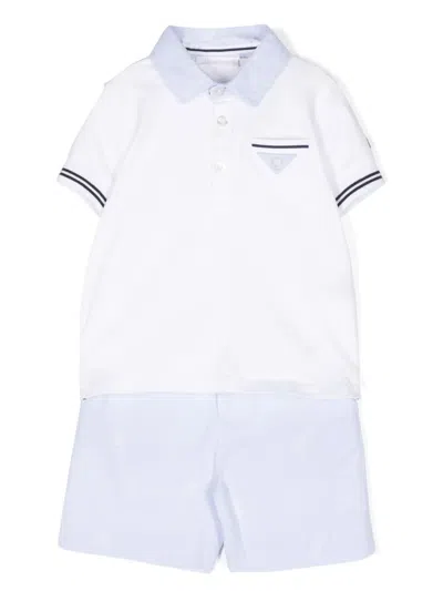 Patachou Babies' Embroidered Cotton Shorts Set In Z0041 - Rope Embroidered