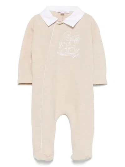 Patachou Babies' Embroidered-detail Pajamas In Neutrals