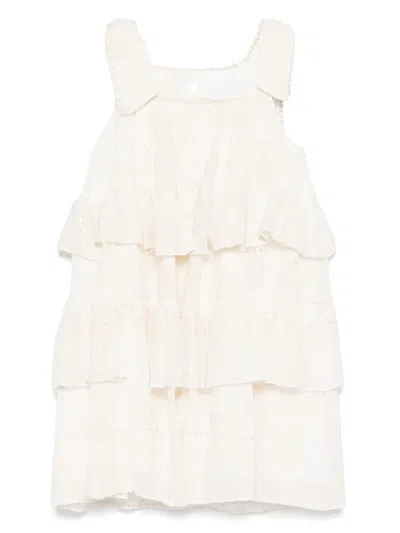 Patachou Embroidered Dress In 中性色