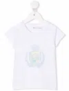 Patachou Embroidered-logo Cotton T-shirt In White