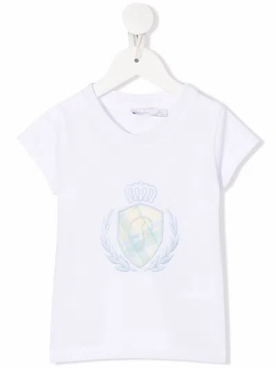 Patachou Babies' Embroidered-logo Cotton T-shirt In White