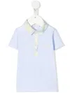Patachou Embroidered-logo Piqué Polo Shirt In Blue