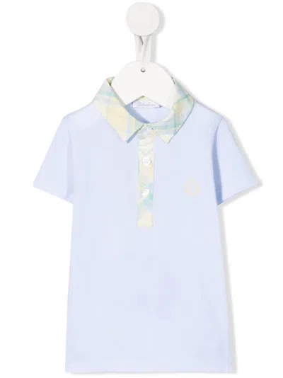 Patachou Babies' Embroidered-logo Piqué Polo Shirt In Blue