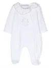 Patachou Embroidered-motif Ruffle-collar Pajamas In White