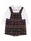Patachou Baby Boys Red Tartan Dungaree Shortie In Red
