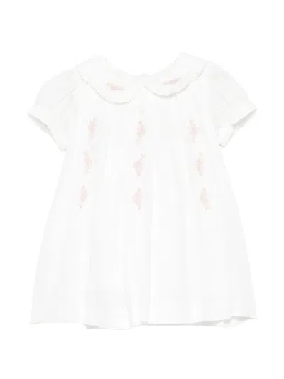 Patachou Babies' Embroidered Ruffled Dress In Neutral