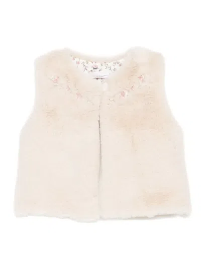 Patachou Kids' Embroidered Waistcoat In Neutral