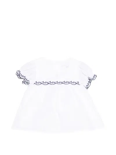 Patachou Babies' Embroidery Dress In White