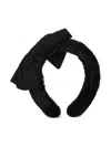 Patachou Faux-fur Bow Headband In Black