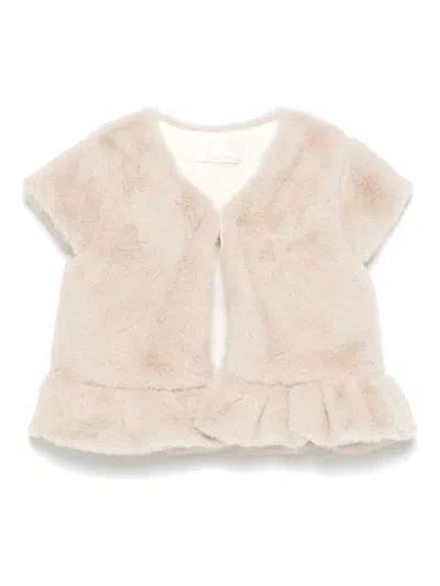 Patachou Babies' Faux-fur Jacket In 中性色