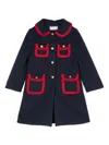 Patachou Single-breasted Coat In Blue