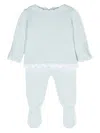 Patachou Fine-knit Trouser Set In Blue