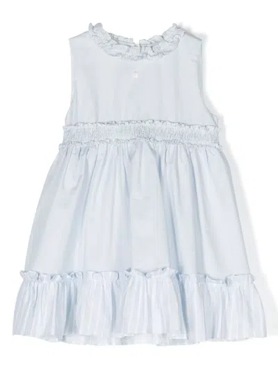 Patachou Babies' Flared Cotton Dress In Blue