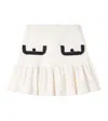 Patachou Flared Teddy Fleece Skirt In Multi