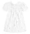 Patachou Floral-appliqué Chiffon Dress In White