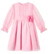 Patachou Floral-appliqué Dress In Pink