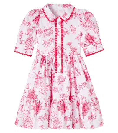 Patachou Kids' Floral Cotton Dress In Multi