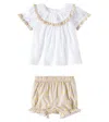 Patachou Set Aus Top Und Shorts Aus Baumwolle In Weiss