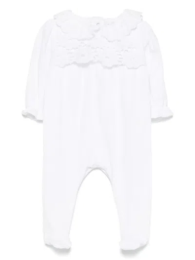 Patachou Babies' Floral-detail Pajamas In White