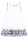Patachou Floral-embroidery Dress In 白色