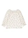 Patachou Floral-print Blouse In Neutrals