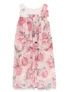 Patachou Floral-print Dress In 粉色