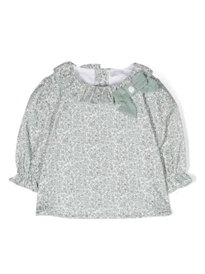 Patachou Babies' Bluse Mit Blumenmuster In Green