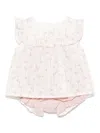 Patachou Floral-print Shorts Set In 粉色