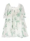 Patachou Floral-print Tiered Dress In White
