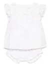 Patachou Floral-print Top And Bloomers In 白色