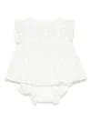 Patachou Floral-print Top And Bloomers Set In 白色