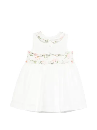 Patachou Babies' Floral-print Ruffled Dress In White