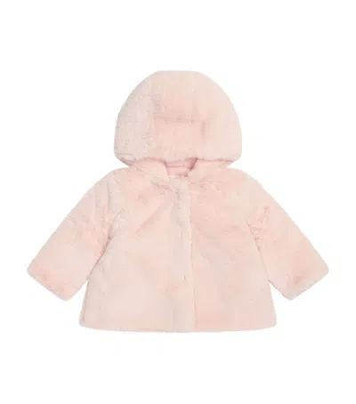 Patachou Kids' Fluffy Coat In Pink