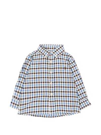 Patachou Babies' Gingham Button-down Shirt In Multi
