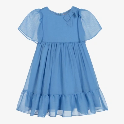 Patachou Babies' Girls Blue Chiffon Dress